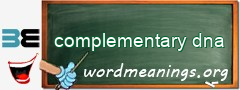 WordMeaning blackboard for complementary dna